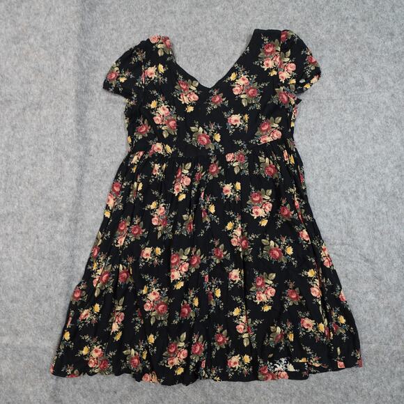 Ralph Lauren Dress Womens Small Mini Tiered Ruffle Floral A-Line Cottagecore - Picture 4 of 8